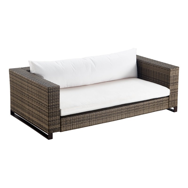 Tommy Hilfiger Oceanside Outdoor Loveseat in Gray and Brown