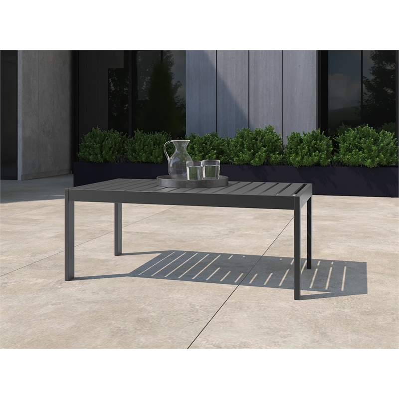 Tommy Hilfiger Monterey Outdoor Coffee Table in Gray Gunmetal