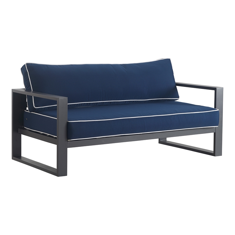 Tommy Hilfiger Monterey Outdoor Sofa in Gray Gunmetal