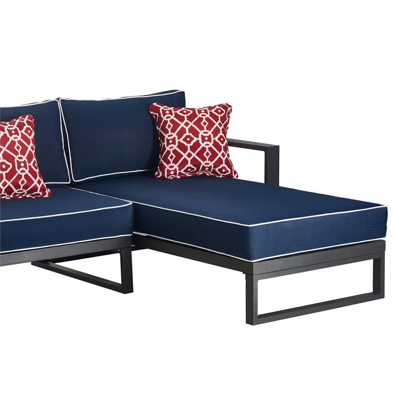Tommy Hilfiger Monterey Outdoor Sectional in Gray Gunmetal