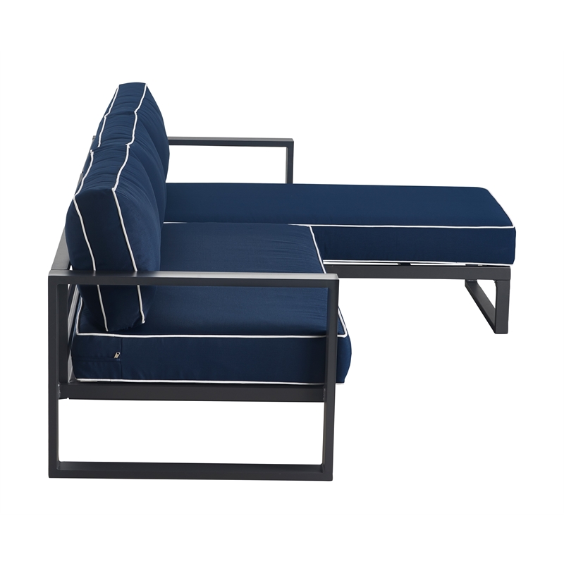 Tommy Hilfiger Monterey Outdoor Sectional in Gray Gunmetal