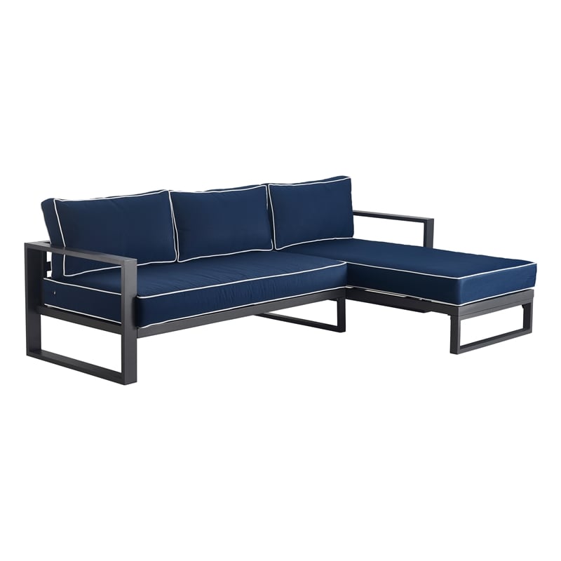 Tommy Hilfiger Monterey Outdoor Sectional in Gray Gunmetal