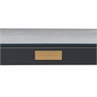 Tommy Hilfiger Hampton Outdoor Side Table with Gray Pebbled Glass