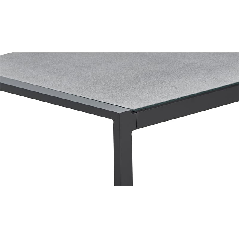 Tommy Hilfiger Hampton Outdoor Coffee Table Gray Pebbled Glass