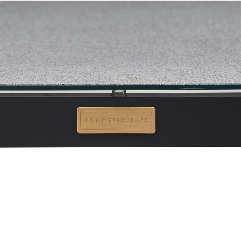 Tommy Hilfiger Hampton Outdoor Coffee Table Gray Pebbled Glass