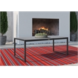Tommy Hilfiger Hampton Outdoor Coffee Table Gray Pebbled Glass