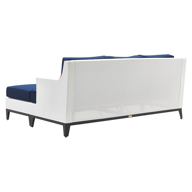 Tommy Hilfiger Hampton Outdoor Mesh Sectional Coastal White and Navy