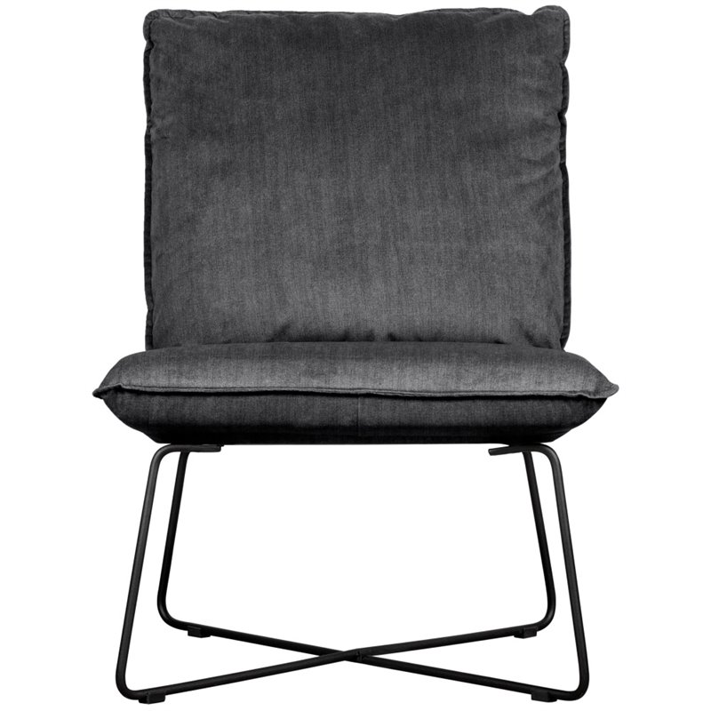 Tommy Hilfiger Ellington Armless Lounge Chair in Dark Charcoal