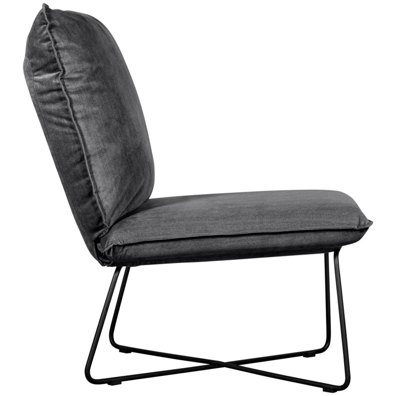 Tommy Hilfiger Ellington Armless Lounge Chair in Dark Charcoal