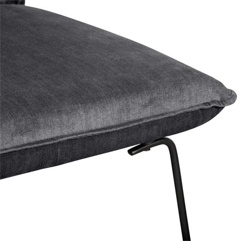 Tommy Hilfiger Ellington Armless Lounge Chair in Dark Charcoal