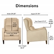 Finch Eddington Recliner Accent Chair in Two-Toned Cream