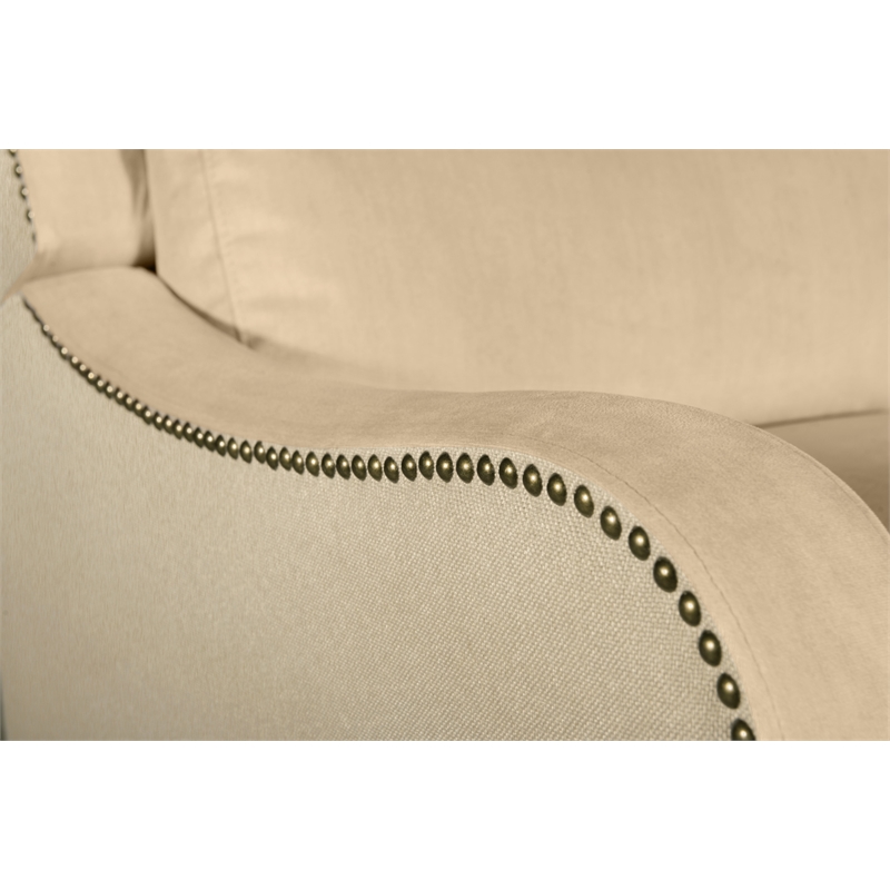 Finch Eddington Recliner Accent Chair in Two-Toned Cream