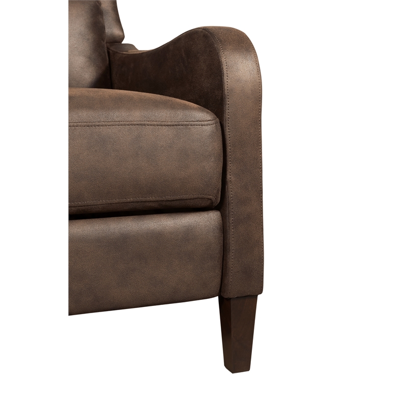 Tommy Hilfiger Eddington Modern Recliner Chair Brown Faux Leather