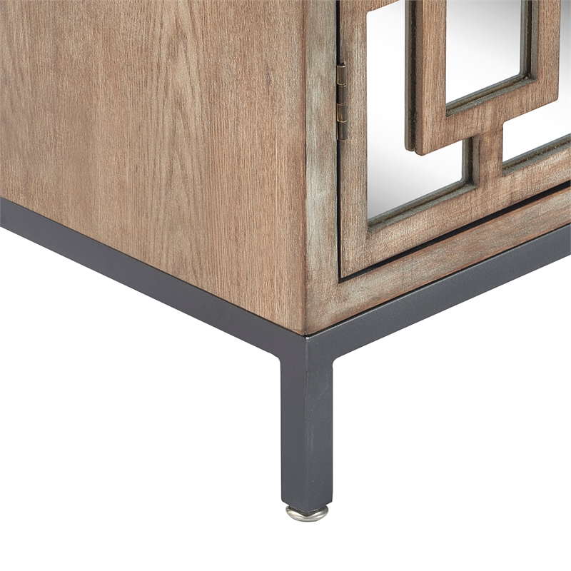 Tommy Hilfiger Hayworth Short Mirrored Accent Cabinet Ash Gray