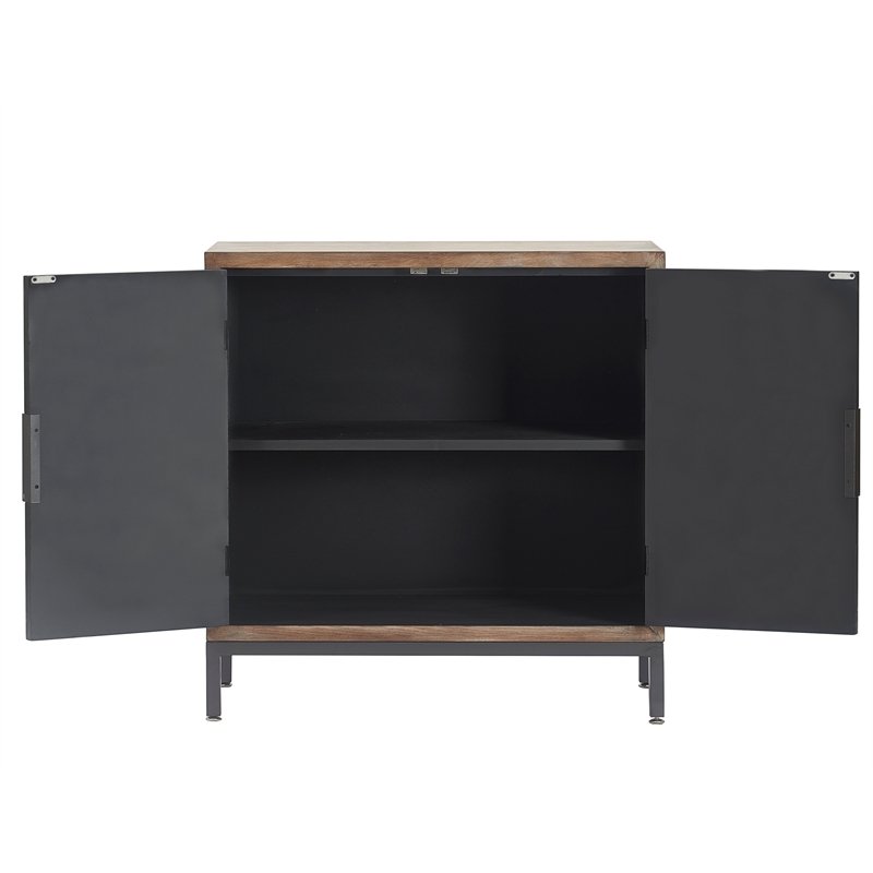 Tommy Hilfiger Hayworth Short Mirrored Accent Cabinet Ash Gray