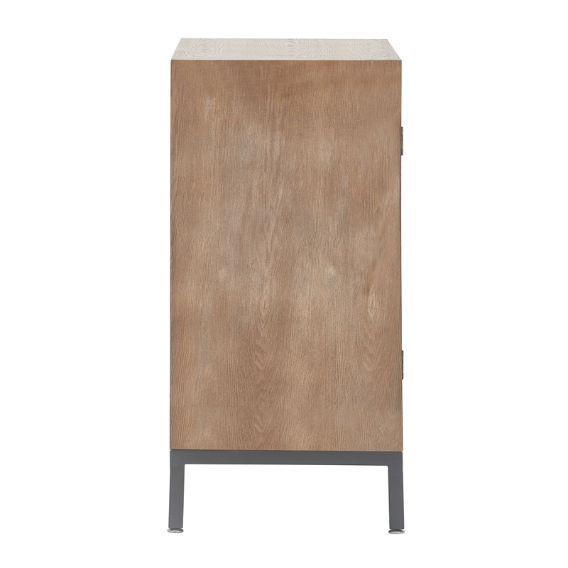 Tommy Hilfiger Hayworth Short Mirrored Accent Cabinet Ash Gray