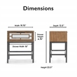 Tommy Hilfiger Hayworth Mirrored Side Table in Ash Gray