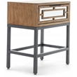 Tommy Hilfiger Hayworth Mirrored Side Table in Ash Gray
