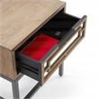 Tommy Hilfiger Hayworth Mirrored Side Table in Ash Gray