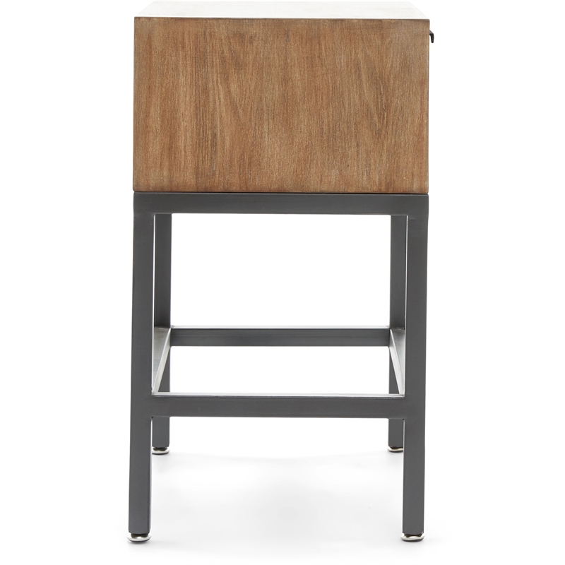 Tommy Hilfiger Hayworth Mirrored Side Table in Ash Gray