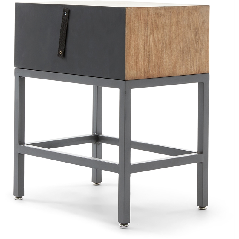 Tommy Hilfiger Hayworth Mirrored Side Table in Ash Gray
