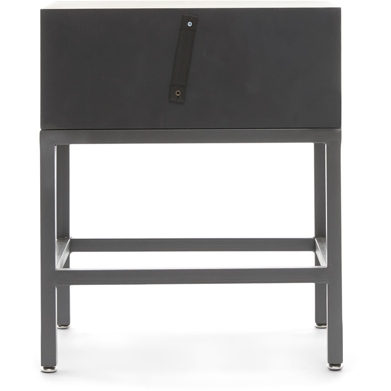 Tommy Hilfiger Hayworth Mirrored Side Table in Ash Gray