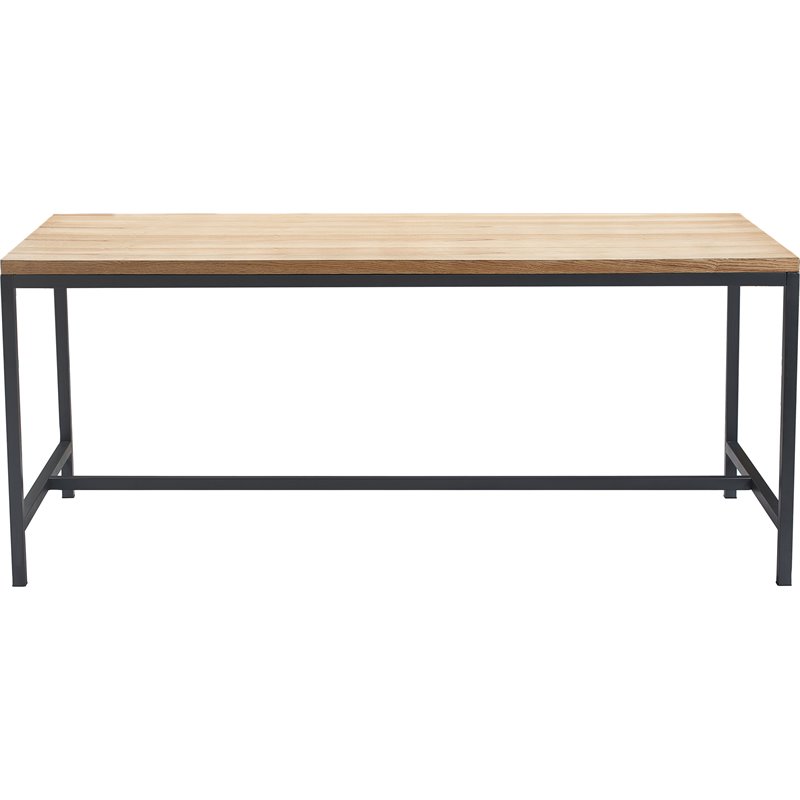 Tommy Hilfiger Robson Solid Wood and Metal Dining Table in Brown