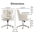 Tommy Hilfiger Belmont Home Office Chair Ivory Fabric