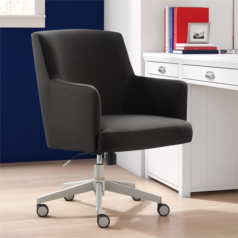 Tommy Hilfiger Belmont Home Office Chair Gray Fabric