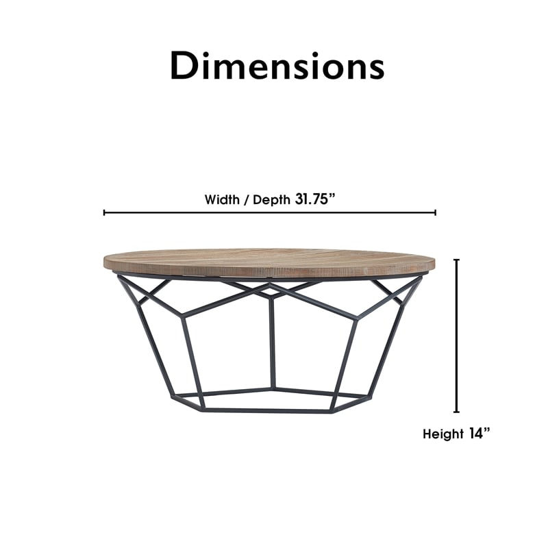 Tommy Hilfiger Avalon Round Coffee Table Brown