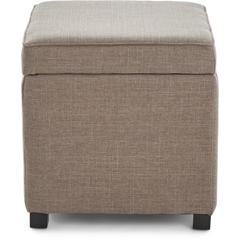 Tommy Hilfiger Morgan Storage Cube Ottoman Brown