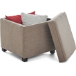 Tommy Hilfiger Morgan Storage Cube Ottoman Brown