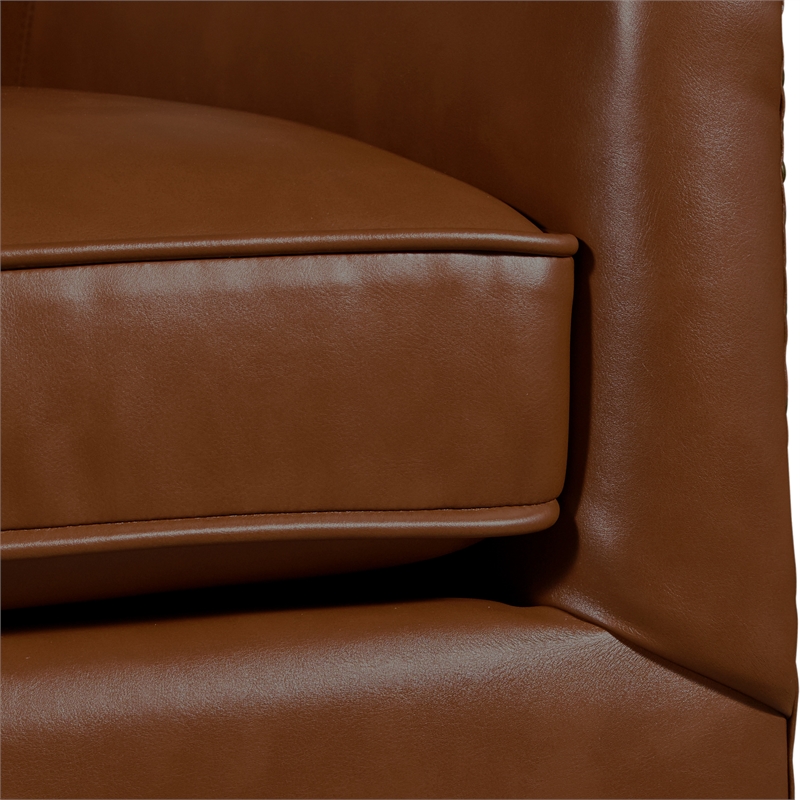 Tommy Hilfiger Andover Leather Accent Chair Cognac Brown