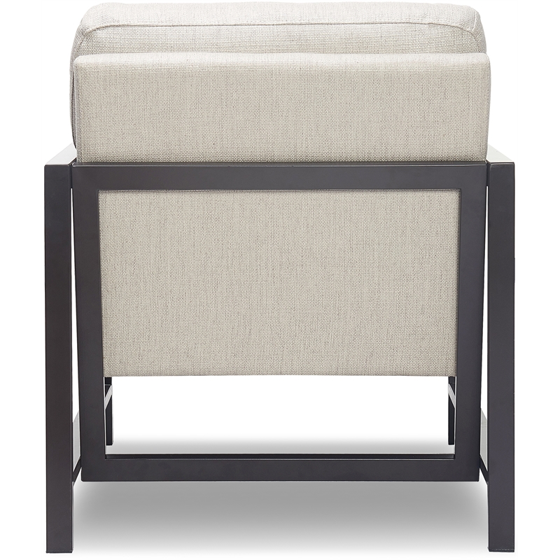 Tommy Hilfiger Russell Bronze Metal Frame Accent Chair Linen
