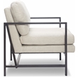Tommy Hilfiger Russell Bronze Metal Frame Accent Chair Linen