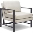 Tommy Hilfiger Russell Bronze Metal Frame Accent Chair Linen