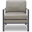 Tommy Hilfiger Russell Bronze Metal Frame Accent Chair Grey