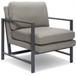 Tommy Hilfiger Russell Bronze Metal Frame Accent Chair Grey