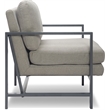 Tommy Hilfiger Russell Bronze Metal Frame Accent Chair Grey