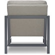 Tommy Hilfiger Russell Bronze Metal Frame Accent Chair Grey