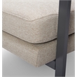Tommy Hilfiger Russell Grey Metal Frame Accent Chair Linen