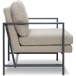 Tommy Hilfiger Russell Grey Metal Frame Accent Chair Linen