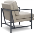 Tommy Hilfiger Russell Grey Metal Frame Accent Chair Linen