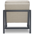 Tommy Hilfiger Russell Grey Metal Frame Accent Chair Linen