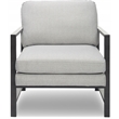 Tommy Hilfiger Russell Grey Metal Frame Accent Chair Light Grey