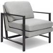Tommy Hilfiger Russell Grey Metal Frame Accent Chair Light Grey