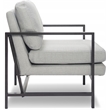 Tommy Hilfiger Russell Grey Metal Frame Accent Chair Light Grey