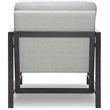 Tommy Hilfiger Russell Grey Metal Frame Accent Chair Light Grey