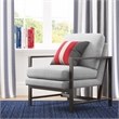 Tommy Hilfiger Russell Grey Metal Frame Accent Chair Light Grey
