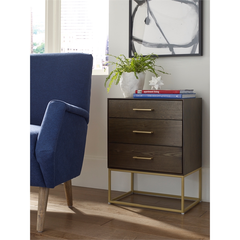 Tommy Hilfiger Franklin 3 Drawer Dresser Walnut